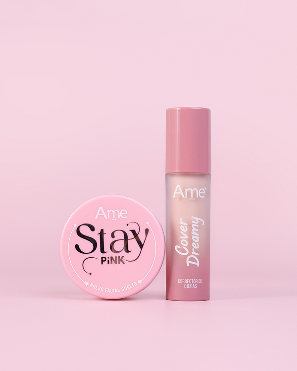 Combo Corrector Neutralizador + Polvo Suelto Stay Pink o Peach