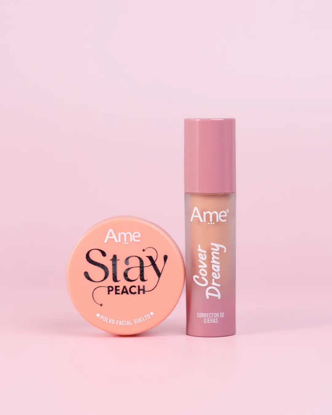Combo Corrector Neutralizador + Polvo Suelto Stay Pink o Peach
